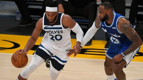 Josh Okogie & LeBron James. (Getty)