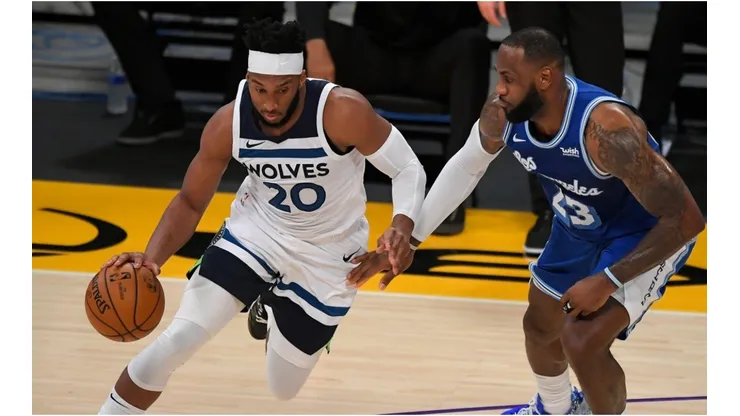 Josh Okogie & LeBron James. (Getty)