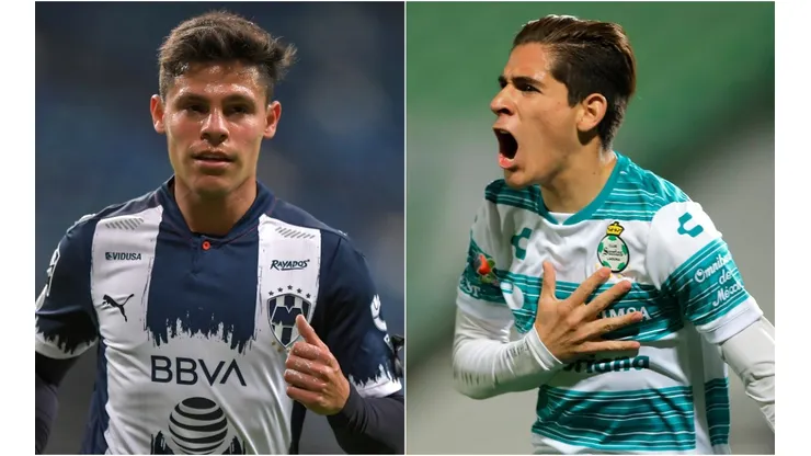 Arturo Gonzalez of Monterrey (left) and Santiago Munoz of Santos (right). (Getty)