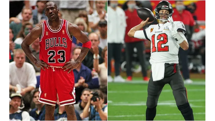 Michael Jordan and Tom Brady have left a big mark on the world of sports. (Getty)