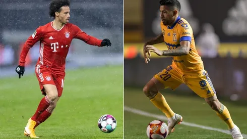 Leroy Sané (left) & Javier Aquino. (Getty)