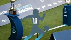 The trophy of Copa Diego Maradona 2020. (Getty)