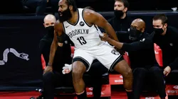James Harden had a heated exchange with one teammate. (Getty)