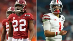 Najee Harris (left) of the Alabama Crimson Tide and Justin Fields (right) of the Ohio State. (Getty)
