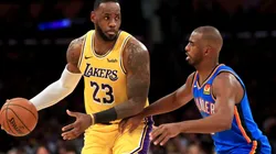 LeBron James and Chris Paul during the 2019/20 NBA season. (Getty)