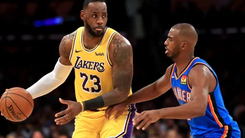LeBron James and Chris Paul during the 2019/20 NBA season. (Getty)
