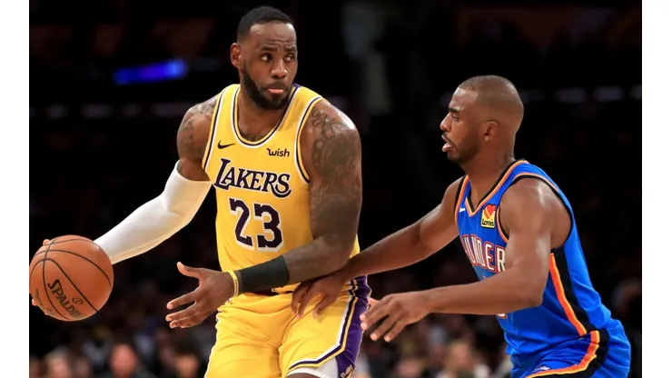 LeBron James and Chris Paul during the 2019/20 NBA season. (Getty)