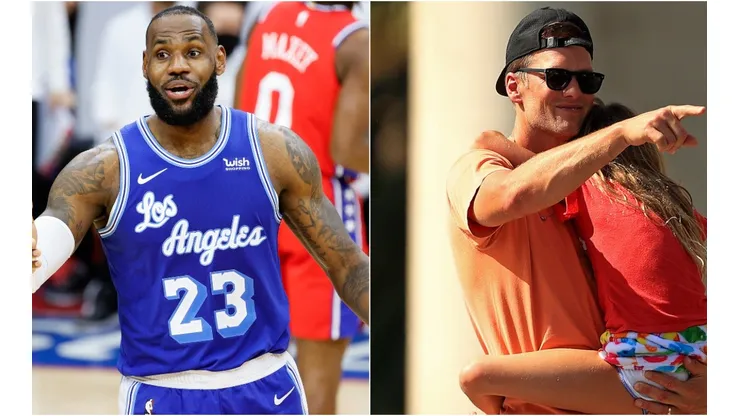 LeBron James challenged himself to be worse than Brady in the Lakers' parade. (Getty)