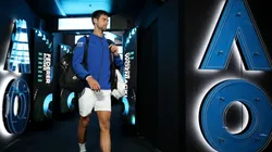 Novak Djokovic of Serbia walks onto court before the Australian Open 2019 Final. (Getty)