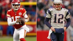 Patrick Mahomes and Tom Brady. (Getty)