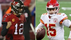 Tom Brady (left) & Patrick Mahomes. (Getty)