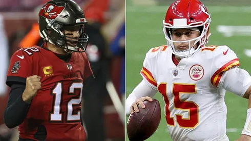 Tom Brady (left) & Patrick Mahomes. (Getty)