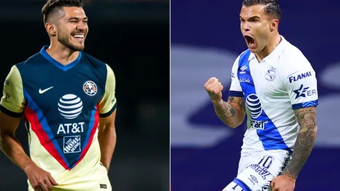 América's Henry Martin (left) and Puebla's Christian Tabó (Getty).