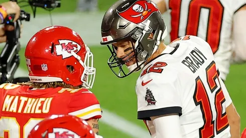 Tyrann Mathieu & Tom Brady. (Getty)