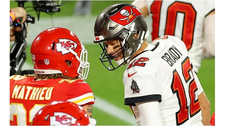 Tyrann Mathieu & Tom Brady. (Getty)