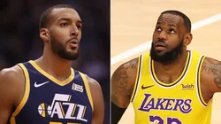 Rudy Gobert (left) & LeBron James. (Getty)