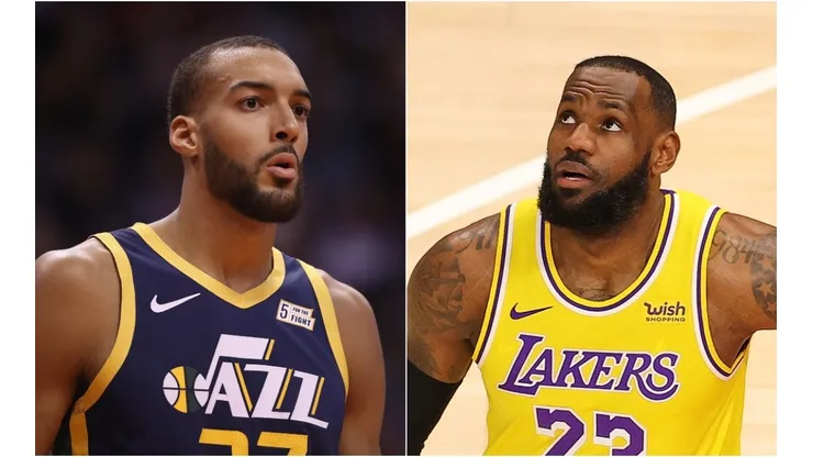 Rudy Gobert (left) & LeBron James. (Getty)
