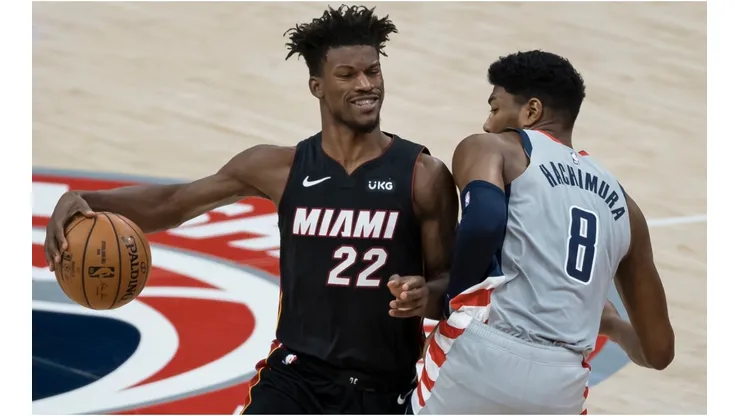 Jimmy Butler vs. Wizards. (Getty)