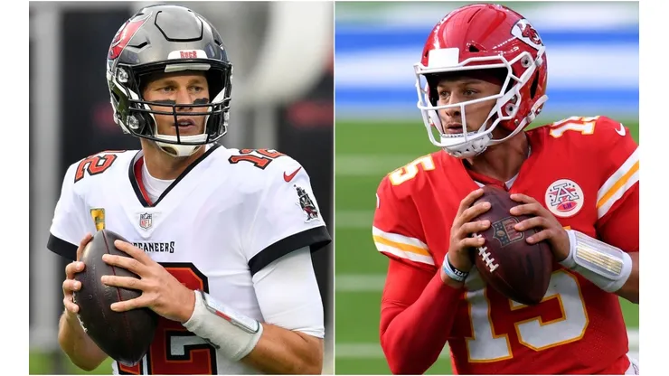Tom Brady and Patrick Mahomes (Getty)