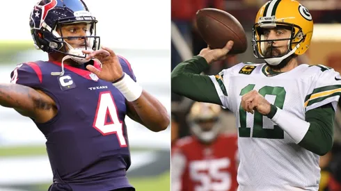 Deshaun Watson (left) & Aaron Rodgers. (Getty)