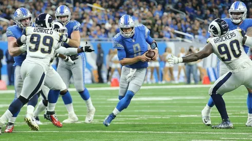 Matthew Stafford vs. Rams. (Getty)