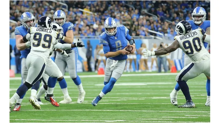 Matthew Stafford vs. Rams. (Getty)