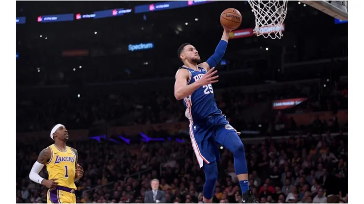 Ben Simmons vs. Lakers. (Getty)