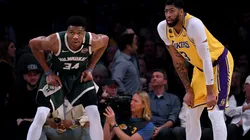 Giannis Antetokounmpo beat Anthony Davis for the DPOY award last year. (Getty)