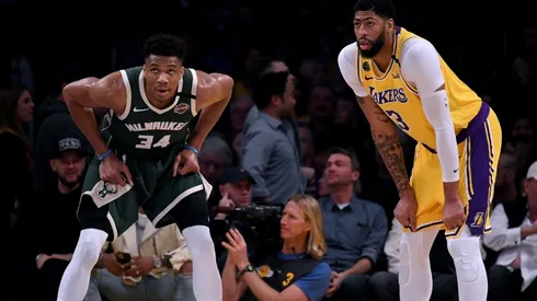 Giannis Antetokounmpo beat Anthony Davis for the DPOY award last year. (Getty)