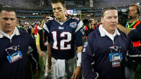 Tom Brady after losing Super Bowl XLII. (Getty)