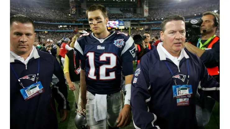 Tom Brady after losing Super Bowl XLII. (Getty)