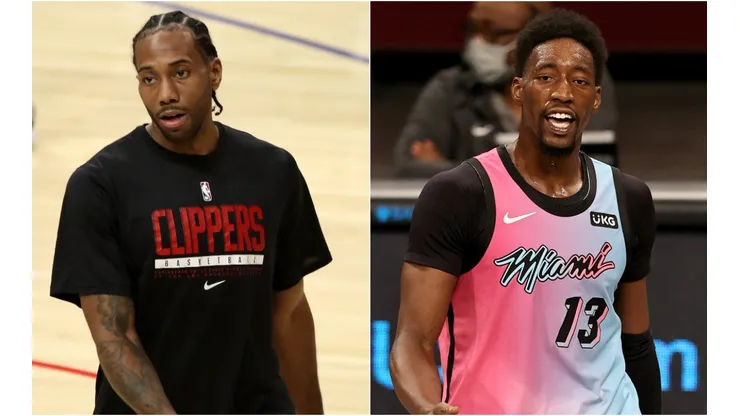 Kawhi Leonard (left) of the Los Angeles Clippers and Bam Adebayo (right) of the Miami Heat. (Getty)
