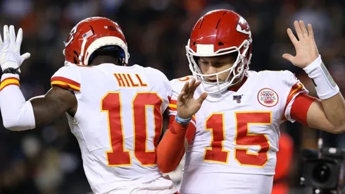 Tyreek Hill & Patrick Mahomes. (Getty)