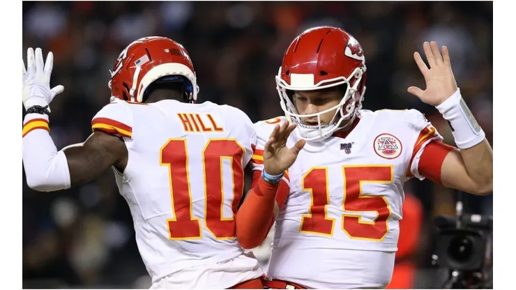 Tyreek Hill & Patrick Mahomes. (Getty)
