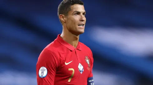 Cristiano Ronaldo of Portugal looks on against Sweden. (Getty)