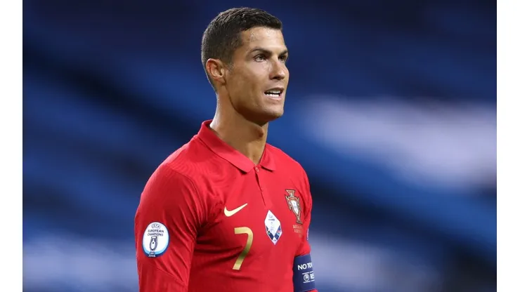 Cristiano Ronaldo of Portugal looks on against Sweden. (Getty)