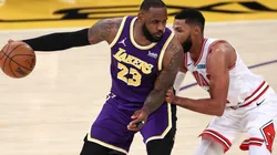 LeBron James and Garrett Temple. (Getty)