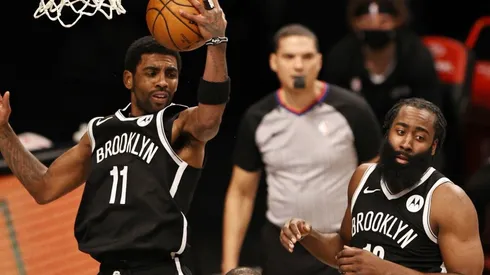 Kyrie Irving & James Harden. (Getty)