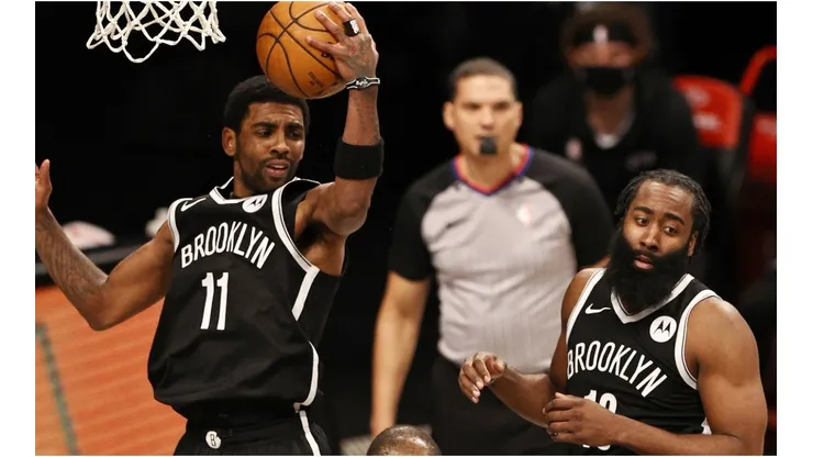 Kyrie Irving & James Harden. (Getty)