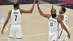 Kevin Durant, James Harden & Kyrie Irving. (Getty)