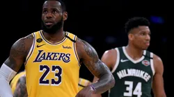 LeBron James & Giannis Antetokounmpo. (Getty)