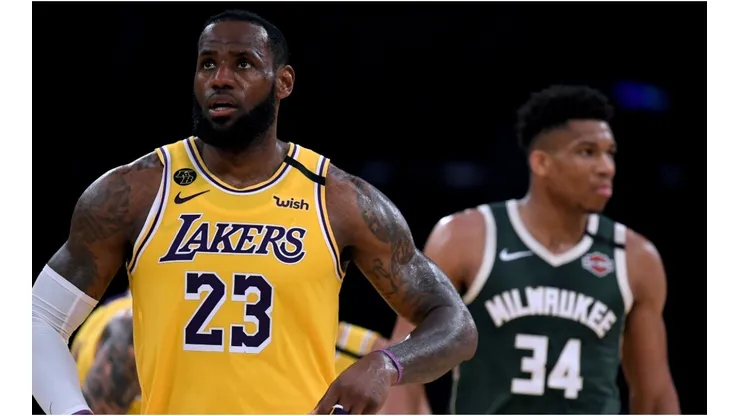 LeBron James & Giannis Antetokounmpo. (Getty)