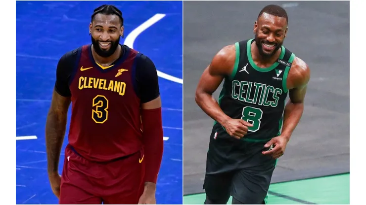 Andre Drummond (left) of the Cleveland Cavaliers and Kemba Walker (right) of the Boston Celtics. (Getty)