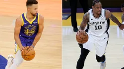 Stephen Curry (left) and DeMar DeRozan (right). (Getty)