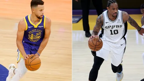 Stephen Curry (left) and DeMar DeRozan (right). (Getty)