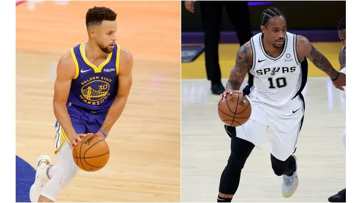 Stephen Curry (left) and DeMar DeRozan (right). (Getty)