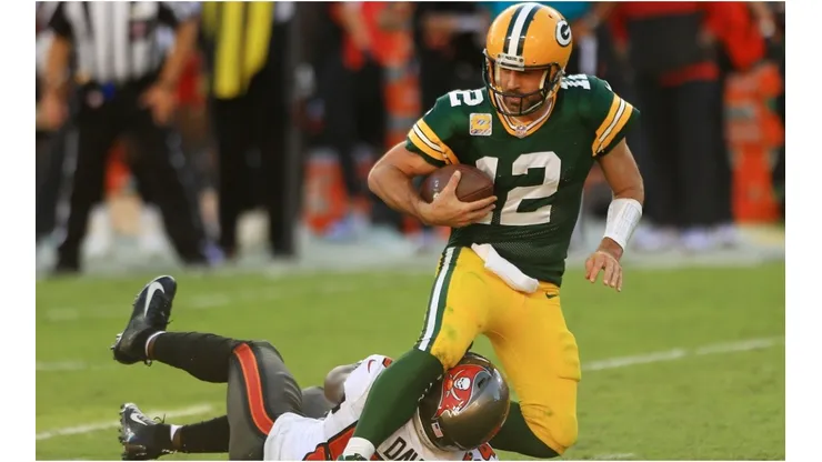 Aaron Rodgers vs. the Buccaneers. (Getty)