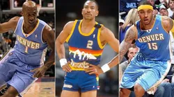 Chauncey Billups, Alex English and Carmelo Anthony (Getty).