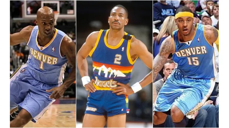 Chauncey Billups, Alex English and Carmelo Anthony (Getty).