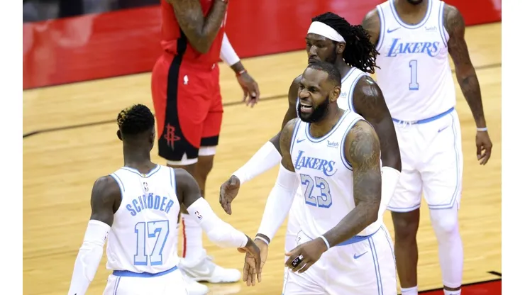 LeBron James (center) could be joined by another star. (Getty)